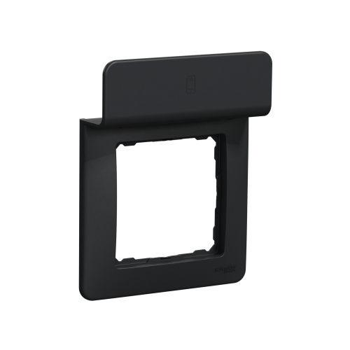 Sedna Design & Elements Ramka pojedyncza 1-krotna z półką na telefon czarny antracyt SDD314809 SCHNEIDER - sdd314809_300s0001[1].png